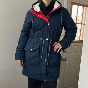 ❤️Tommy Hilfiger utility style winter jacket women’s M navy